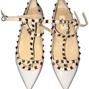 SOLD- Valentino Gray Rockstud Flats